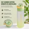 550 ml-es szívószálas sport kulacs – BPA-mentes ivópalack, kék-fehér