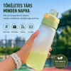 550 ml-es szívószálas sport kulacs – BPA-mentes ivópalack, kék-fehér