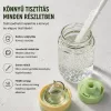 550 ml-es szívószálas sport kulacs – BPA-mentes ivópalack, kék-fehér