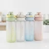 550 ml-es szívószálas sport kulacs – BPA-mentes ivópalack, rózsaszín-fehér