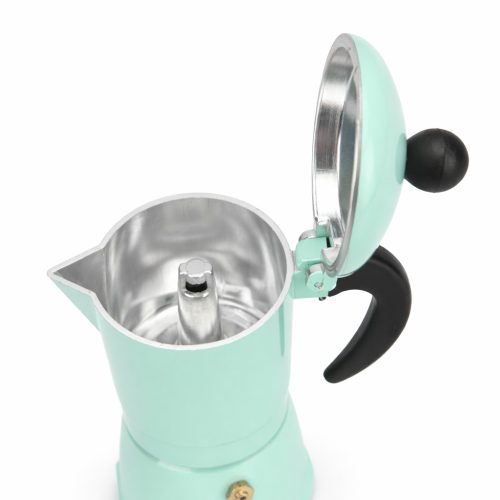 Kotyogós kávéfőző 2 személyes – zöld, klasszikus olasz eszpresszó kávéfőző otthonra