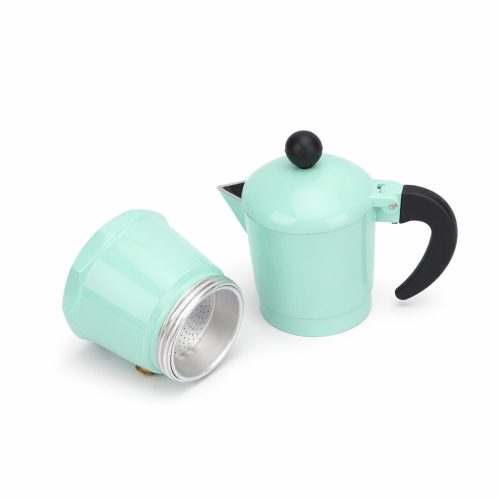 Kotyogós kávéfőző 2 személyes – zöld, klasszikus olasz eszpresszó kávéfőző otthonra