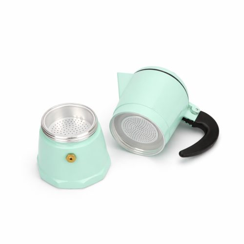 Kotyogós kávéfőző 2 személyes – zöld, klasszikus olasz eszpresszó kávéfőző otthonra