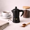 Kotyogós kávéfőző 2 személyes – fekete, klasszikus olasz eszpresszó kávéfőző otthonra