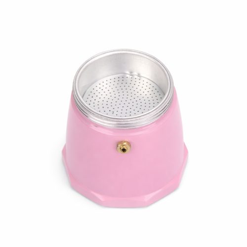 Kotyogós kávéfőző 6 személyes – rózsaszín, klasszikus olasz eszpresszó kávéfőző otthonra