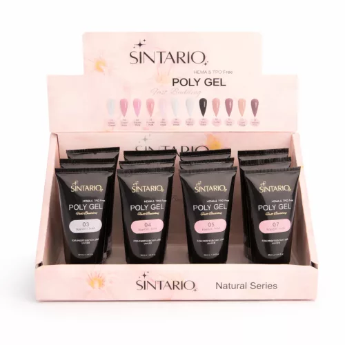 SINTARIO Poly Gel 07 Franc White – klasszikus francia fehér építő zselé körömhosszabbításhoz, HEMA & TPO mentes