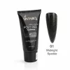 SINTARIO professzionális poly gel körömépítéshez – 01 Midnight Sparkle fekete csillámos, HEMA & TPO mentes műköröm gél