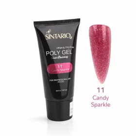   SINTARIO Professzionális Poly Gel Körömépítéshez – 11 Candy Sparkle | HEMA & TPO mentes UV/LED műköröm építő zselé 30ml