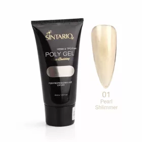   SINTARIO Poly Gel 01 Pearl Shimmer – gyöngyházfényű építő polygél UV/LED lámpához, professzionális körömépítéshez