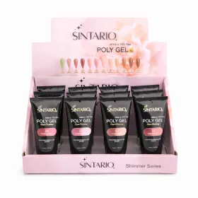   SINTARIO Poly Gel 03 Rosy Shimmer – rózsás csillogású építő polygél UV/LED lámpához, professzionális körömépítéshez