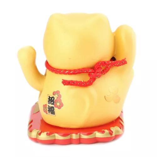 Napenergiával Működő Arany Maneki Neko Integető cica