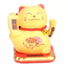 Napenergiával Működő Arany Maneki Neko Integető cica
