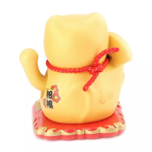 Napenergiával Működő Arany Maneki Neko Integető cica