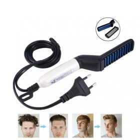   Férfi hajformázó elektromos hajkiegyenesítő és szakáll formázó kefe – gyors és tartós frizura és szakáll ápoláshoz