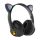 Macskafül, Színes ragyogás, Bluetooth 5.0 fülhallgató mikrofonnal, Fekete