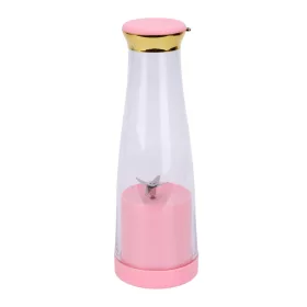   Mini hordozható turmixgép – 380 ml rózsaszín smoothie készítő palack