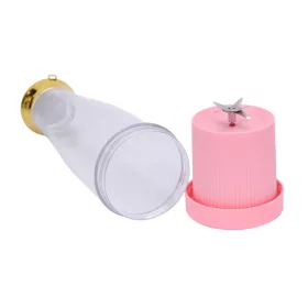   Mini hordozható turmixgép – 380 ml rózsaszín smoothie készítő palack