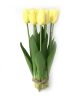 Tulipán csokor élethű növény, 12 szálas – Sárga