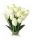 Tulipán csokor élethű növény, 12 szálas – fehér