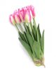 Tulipán csokor élethű növény, 12 szálas – Rózsaszín