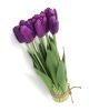 Tulipán csokor élethű növény, 12 szálas – Lila