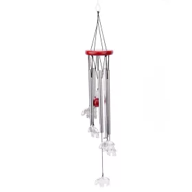 Szélcsengő ezüst elefánt 70 cm