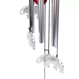 Szélcsengő ezüst elefánt 70 cm