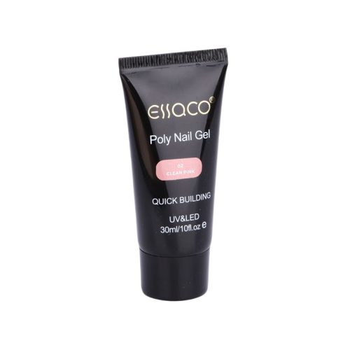 ESSACO Clean Pink polygél – 30 ml, természetes rózsaszín árnyalat