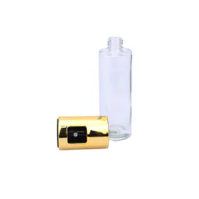 Olaj- és ecetpumpa 100 ml üveg arany színű fejjel
