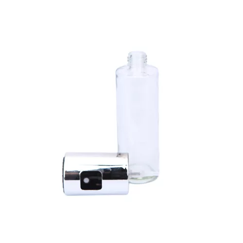 Olaj- és ecetpumpa 100 ml üveg ezüst színű fejjel