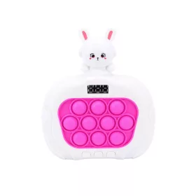   Pop It antistressz játék - Nyuszi formájú, hanggal, memória funkcióval és digitális kijelzővel, pink