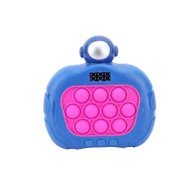   Pop It antistressz játék - Űrhajós formájú, hanggal, memória funkcióval és digitális kijelzővel, kék-pink
