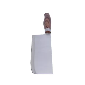   Barna nyelű bárd szerű daraboló konyhakés, 32 cm - teljes hossz, penge: 18 cm x 6,5 cm