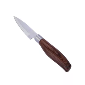   Barna nyelű, konyhakés, étkezéshez, 20,5 cm- teljes hossza, pengéje: 9 cm