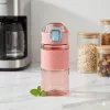500 ml-es szívószálas sport kulacs csúszásmentes markolattal – BPA-mentes ivópalack, rózsaszín-kék