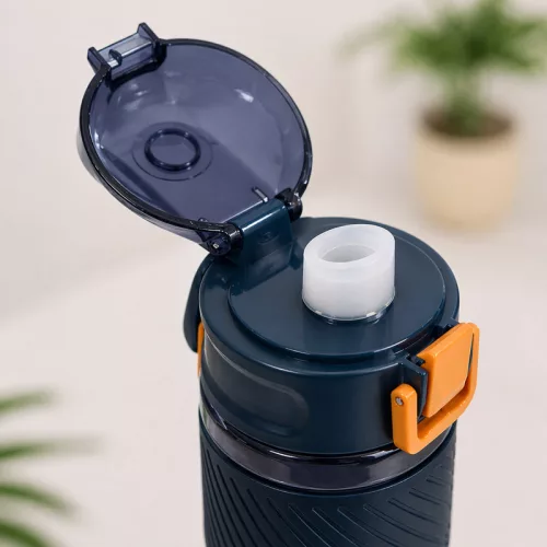 500 ml-es szívószálas sport kulacs csúszásmentes markolattal – BPA-mentes ivópalack, rózsaszín-kék