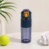 500 ml-es szívószálas sport kulacs csúszásmentes markolattal – BPA-mentes ivópalack, sötétkék