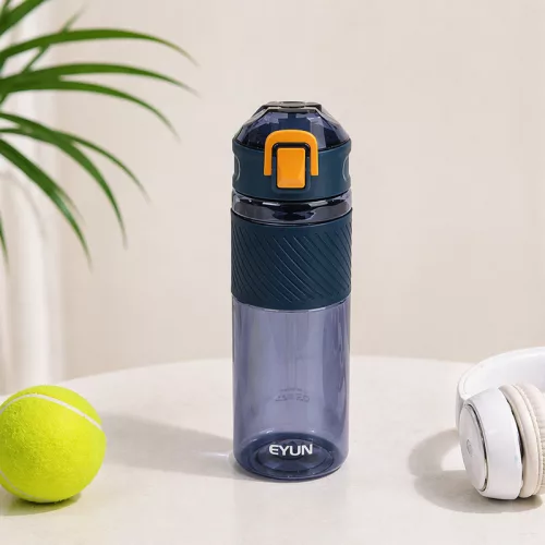 500 ml-es szívószálas sport kulacs csúszásmentes markolattal – BPA-mentes ivópalack, sötétkék