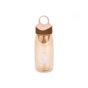   Motivációs kulacs 450 ml teaszűrővel, nagy akasztóval - Barna