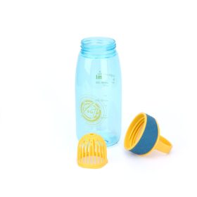   Motivációs kulacs 450 ml teaszűrővel, nagy akasztóval - Barna