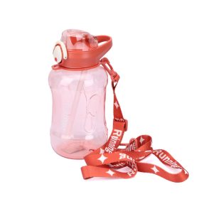   Motivációs kulacs Power 900 ml sport kulacs nyakba akaszthatós pántal - Rózsaszín