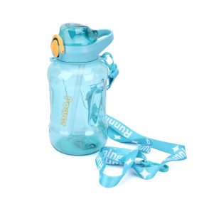   Motivációs kulacs Power 900 ml sport kulacs nyakba akaszthatós pántal - Zöld