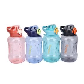   Motivációs kulacs Power 900 ml sport kulacs nyakba akaszthatós pántal - Fekete