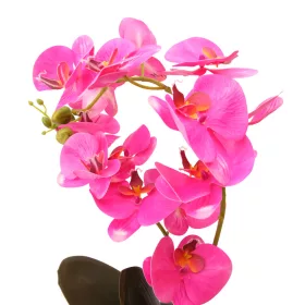   Mű Orchidea 2 szálasz kerámia virágtartóban 52 cm - pink