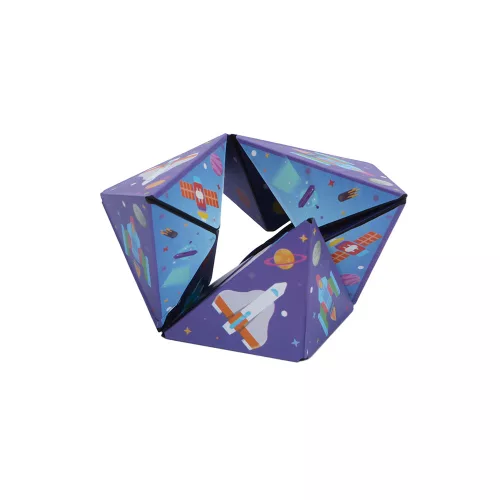 3D Mágneses Varázskockák - lila űrhajós