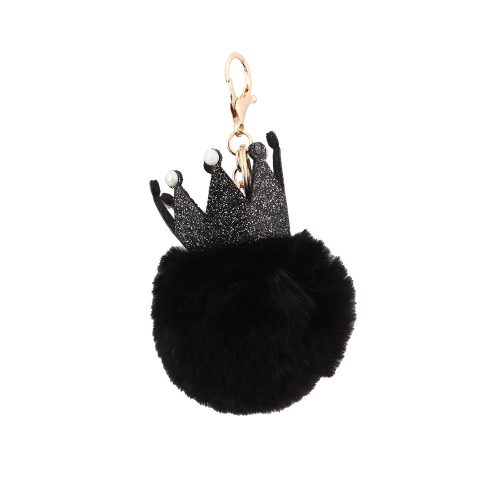 Király korona kulcstartó 12 cm - fekete