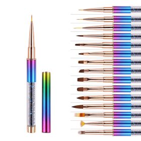 Díszítő ecset 1# - Strasz köves kivitelben, színes