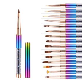 Zselé építő ecset 6# - Strasz köves kivitelben, színes