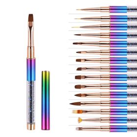 Zselé építő ecset 9# - Strasz köves kivitelben, színes