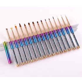   Zselé építő ecset 10# - Strasz köves kivitelben, színes